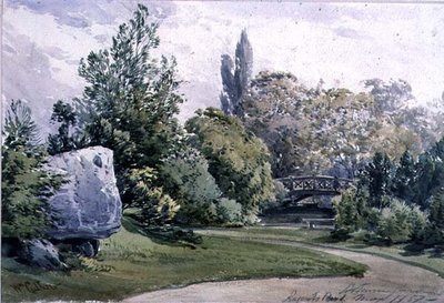 View in the Botanic Gardens, Regents Park by William Callow